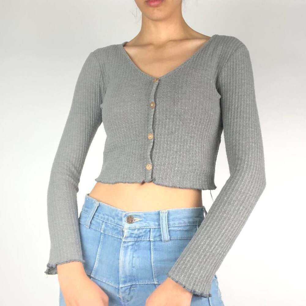 See You Monday Women's Grey Crop-top